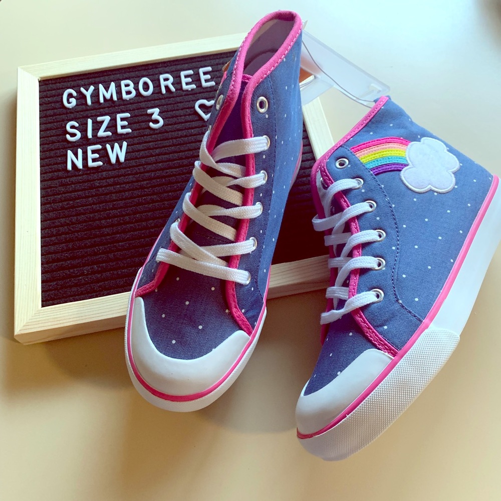 Gymboree High Tops with 🌈 rainbow on sides -NEW